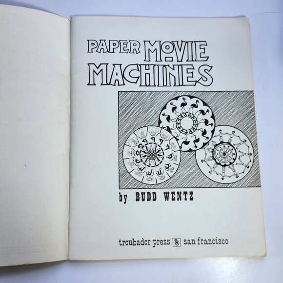 Paper Movie Machines Mini Movies Ready To Make by Budd Wentz (Troubador,1975) PB - Picture 3 of 9